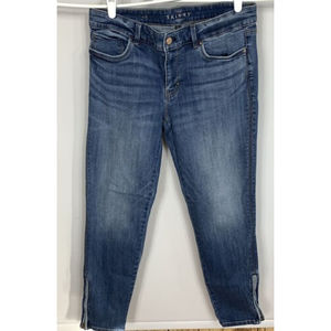 White House Black Market the Skinny Ankle Blue Jeans Size 8 EUC